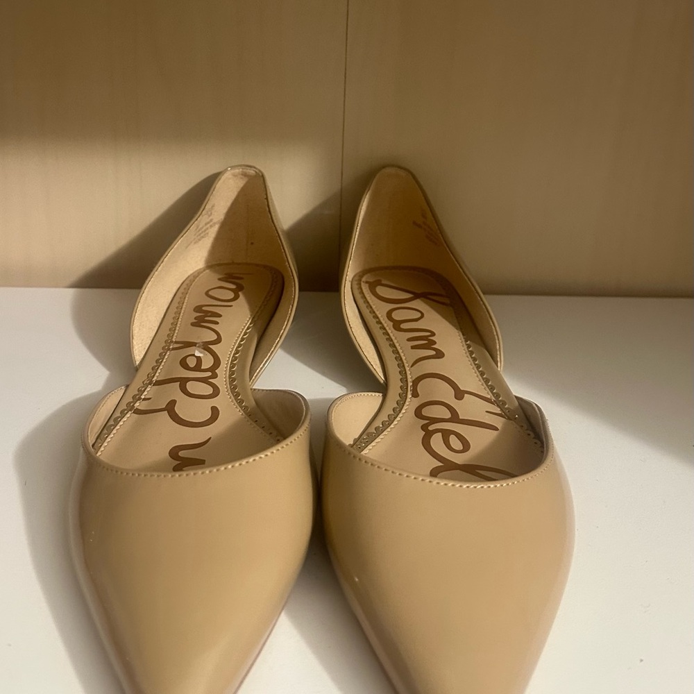 Sam Edelman Rodney Nude Patent Pointed Toe Flats – Size 8M